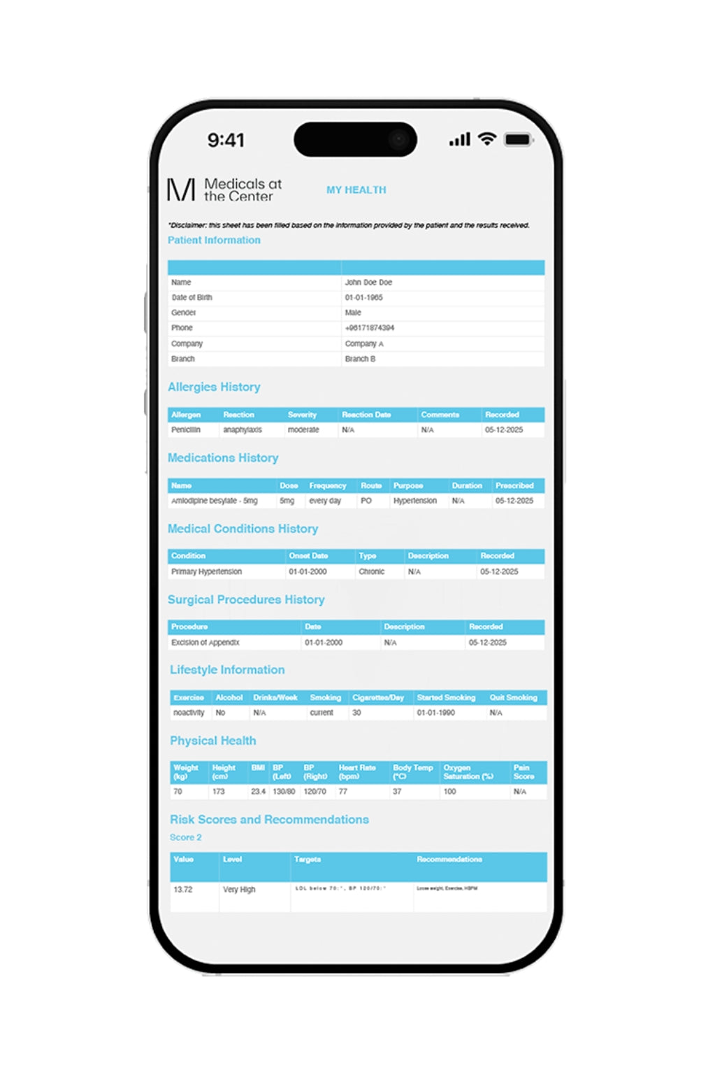Digital Health Passport